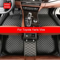 รถรถยนต์ Toyota Yaris เสื่อปูพื้นแบบ Dooddryer อุปกรณ์ตกแต่งรถยนต์รถ Vios กำหนดได้เอง