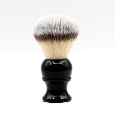 Super Soft Synthetic Shaving Brush Black White knot 24mm Resin Handle