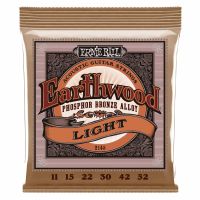 Ernie Ball 2148 Earthwood Phosphor โคมไฟสีบรอนซ์กีตาร์โปร่งสาย011-052Guitar อุปกรณ์เสริมสำหรับเปลี่ยน