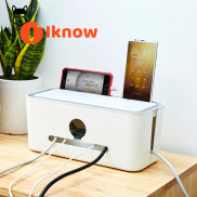 I know Table Cable Organizer Power Cord Board Storage Box USB Charger
