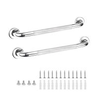 2PCS Handle Safety Bathroom Bathtub Knurled Mesh Wear Resistant Stainless Steel Handrail Shower Grab Bar Anti Slip Grip Stairway