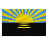 Ukraine Donetsk Oblast Flag 90x150cm UA Donetsk Flag Double Stitched with Brass Grommets for Outdoor Indoor Decoration Banner