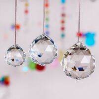 【jw】✲  30mm lâmpada de cristal transparente bola prisma feng shui arco-íris sun catcher decoração casamento pingente bling acessórios do carro peças interiores