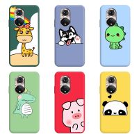 ✉ Cartoon Animals TPU Soft Shell For Honor 50 Case Fashion Edging Silicone Coque Shell For Honor 50 Pro Case Flower Fetal Phone