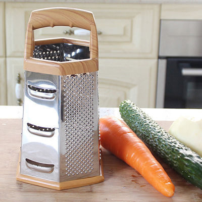 Kitchen Stainless Steel 6-Sided Box Grater Vegetable Cheese Slicer Shredder B1