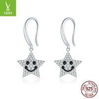 [COD] Ziyun Original Smiling Star Stud Earrings Platinum-plated Face Wholesale SCE946