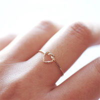 14K gold filled Heart-shape Ring Boho Knuckle Ring Gold Jewelry Anillos Mujer Minimalistic Stacking Bohemian Ring for Women