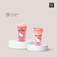 Moshi Moshi แก้วน้ำพลาสติก ขนาด 450 ML. ลาย  Hello Kitty ลิขสิทธิ์แท้จากค่าย Sanrio รุ่น 6100001920-1921