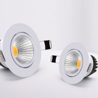 ไฟดาวน์ไลท์ LED แบบหรี่แสงได้โคมไฟสปอตไลท์ Led โคมไฟติดเพดานสปอตไลท์ Led กลม220V 110V ห้องครัวห้องนอนห้องนอนไฟสำหรับบ้าน