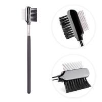 ஐ Steel needle eyebrow comb stainless steel brush eyebrow comb amphibious double eyebrow brush eyebrow comb cross-border for amazon