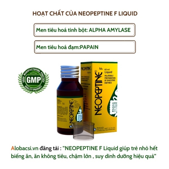 Siro ăn ngon neopeptine f liquid thuận hoá hỗ trợ tăng cường tiêu hoá và - ảnh sản phẩm 1