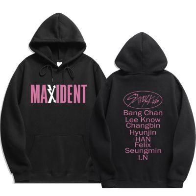 Korean Stray Maxident Print Maniac Hoodies Men Streatwear Hip Hop Sweatshirt Clothing Long Sleeve Pullover Hoodie Top Size XS-4XL