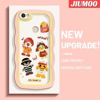 เคส JIUMOO สำหรับ Xiaomi Redmi โน๊ต5A เคส Y1แฟชั่นลายการ์ตูนแบรนด์สุดสร้างสรรค์ขอบเคสโทรศัพท์แบบใสเลนส์กล้องถ่ายรูปกันกระแทกเคสนิ่มซิลิโคนใสแบบเรียบง่าย