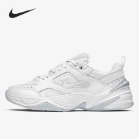 New 【 with wholesale genuine?/S NIKE version straight put motorcyclist M2K Tekno White Pure Platinum fashion shoes sports (ready goods box accessories fully free shipping)