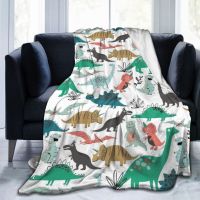 Cute Dinosaur Blanket Ultra Soft Throw Flannel Blanket Warm Printed Fashion Comfortable Washable Blanket