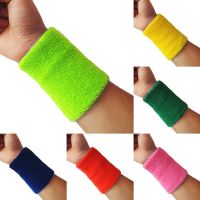 1x Wrist Sweatband Tennis Sport Wristband Cotton Yarn Volleyball Gym Wrist Brace Support Sweat Band Towel Bracelet Protector