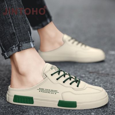 ✘ JINTOHO Mens slippers summer new external fashion lazy shoes personalized trend of a stirrup half slippers