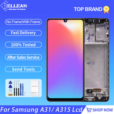 6.4นิ้ว A31 LCD สำหรับ Samsung Galaxy A315 LCD Touch Screen แผง Digitizer SM-A315F A315 fds จอแสดงผลพร้อมกรอบ