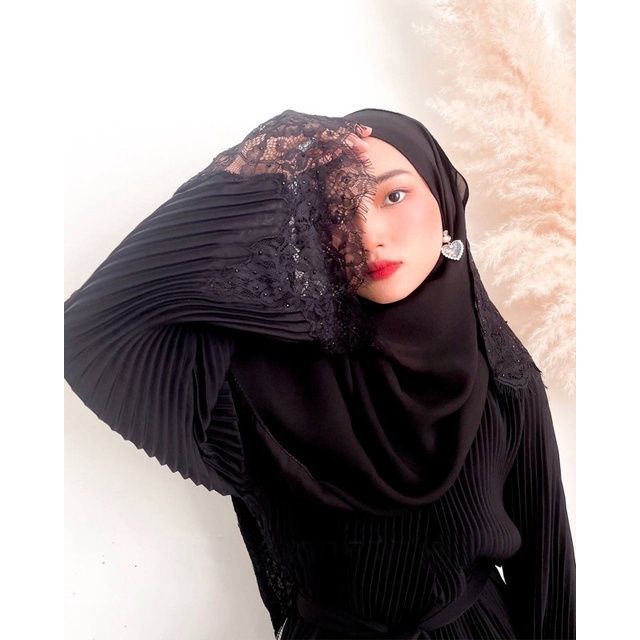 abaya-ชุดเดรสพลีท-แขนลูกไม้-สําหรับสตรีชาวมุสลิม-jubah-1765