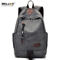 Men Canvas Backpack Teenage Boys School Bag Laptop Backpacks Students Casual Travel Rucksack Large Book Bags Brown Black XA1916C