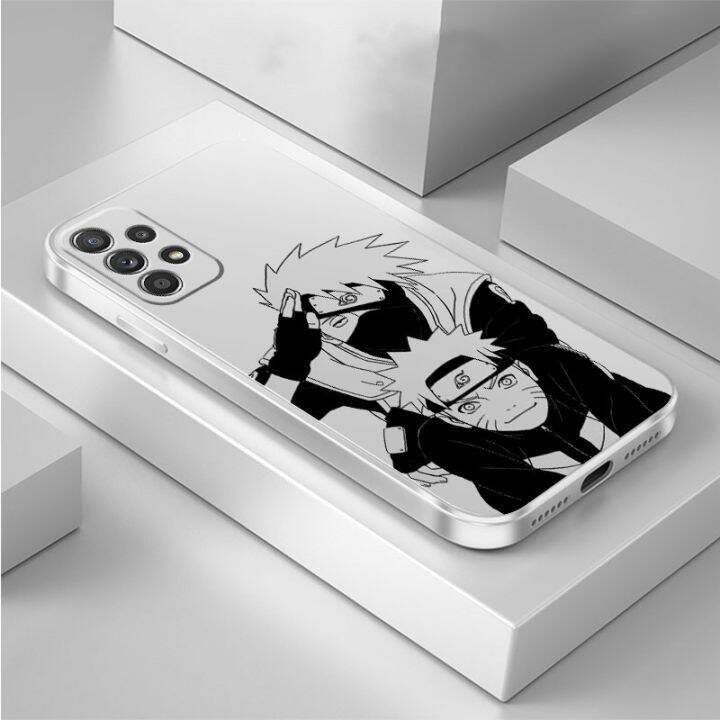 shine-electron-kakashi-naruto-เคสมือถือชุบโลหะสำหรับ-samsung-คาคาคาคาชิ-นารูโตะ-a51-a52-a50-a72-a71-a32-a33-a30-a73-a53โลหะรู้สึกซิลิโคนสีเงิน