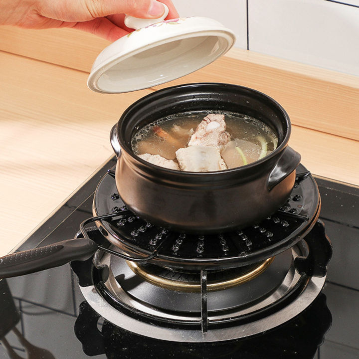 เตาแก๊สแผ่นความร้อนจำหน่ายเตาครัวด้านบนหม้อน้ำลดเปลวไฟป้องกันอาหารจากการเผาไหม้อุปกรณ์เสริม