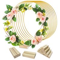 hot【cw】 Floral Hoop Centerpiece for Table Arch Wreath Metal Crafts Wedding Event