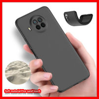 เคสยางผิวด้านสำหรับ Xiaomi Mi 10T Lite 10i Redmi Note 9 Pro 5G ฝาหลัง TPU แบบยืดหยุ่นยางเจลผิวนิ่มกันกระแทกแบบบางพิเศษป้องกันลายนิ้วมือ (สีดำ)