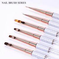 Marble Nail Art Brush Acrylic Liquid Powder Carving UV Gel Extension Painting Brush Lines Liner Drawing Pen Manicures Tools