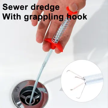 24.4 Inch Spring Pipe Dredging Tools, Drain Snake, Drain Cleaner Sticks  Clog Remover Cleaning Tools Household