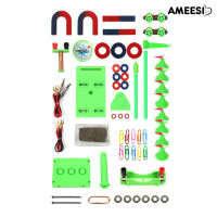 Ame√ DIY Magnet Bar Ring Horseshoe Car Compass Kids Science Experiment Tool with Box Educational Toys