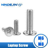 NINDEJIN 5-50ชิ้น M6 M8เซนติเมตรแล็ปท็อปสกรูสแตนเลสบางหัวเครื่องสกรูข้ามฟิลลิปเวเฟอร์หัวสกรู