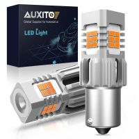 AUXITO 2Pcs 1156 P21W BA15S Led Canbus LED ไม่มีข้อผิดพลาดไฟสัญญาณเลี้ยวไฟท้ายสำหรับไฟรถยนต์