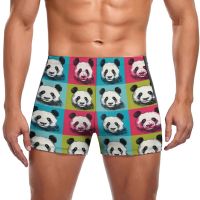 Panda Swimming Trunks Pop Art  Memes Style Quick Dry Custom Swim Boxers Plus Size Pool Man Swimwear Swimwear