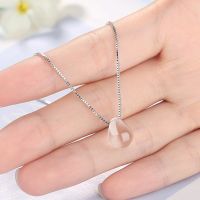 100% Genuine 925 Sterling Silver Mermaid Tears Pendant Necklace for Women Luxury Sterling Silver Crystal Jewelry Fashion Chain Necklaces