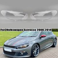 ฝาครอบไฟหน้าสำหรับ Scirocco 2008-2014ฝาครอบไฟหน้าโปร่งใสโป๊ะอุปกรณ์เสริมรถยนต์ซ้ายขวาอุปกรณ์เสริมรถยนต์