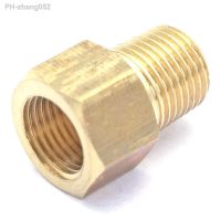 1/8 quot; NPT Male x 1/8 quot; BSPP Female Hex Brass Pipe Connector Adapter For Pressure Gauge Air Gas Fuel Water