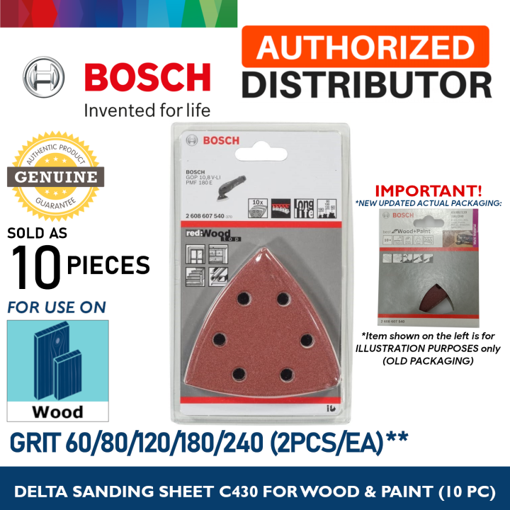 ORIGINAL Bosch Multi Tool Sanding Sheet Redwood Triangle Sandpaper Best