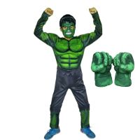 SuperHero Kids Muscle Hulk Spider Cosplay Costumes Clothes With Gloves Child Hero Cosplay Halloween Christmas Gift