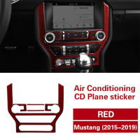 For Ford Mustang 2015 - 2019 Navigation Air Conditioning Control Panel Decorative Patch Carbon Fibler Car Stickers