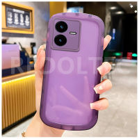 เคสโทรศัพท์ซิลิโคนป้องกัน VIVO Y22 Y22S เลนส์แคนดี้สีสันใบใหญ่นิ่มโปร่งใสกันกระแทก