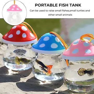 Fish Bowl Plastic L M S Sizes Desktop Aquarium Tanks Round Durable Fish  Tank for Betta and All Mini Fish