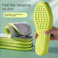 1 Pair Soft Breathable Cushioning Inserts Wormwood Deodorant Insoles for Men Women Boost Shoe Pads Mesh Can Cut Size Insole Shoes Accessories