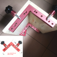 งานไม้ Clamps ด้านขวา90องศา L-Shaped ตัวยึดสำรอง Positioner คลิปอะลูมิเนียมแบบปรับได้มุมไม้บรรทัด