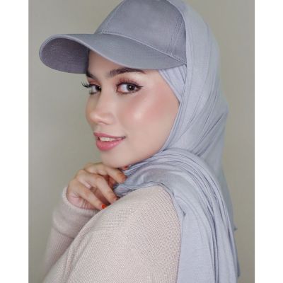 【YF】 Musilm Women Jersey HIjab With Base Ball Hat Cap Sports Caps with Cotton HIjabs Ready To Wear Instant