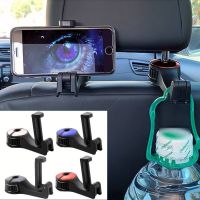 ▧♠☾ Car Headrest Hook 2 In 1 Car Back Seat Hanger Rotating Vehicle Seat Hidden Phone Holder Stable Auto Storage Organizer Hook New