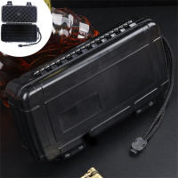 Transparent Black Ciggare Humidor Box Tube with Humidifier Tobaco Ciggar Case Holder Travel Smking Accessories