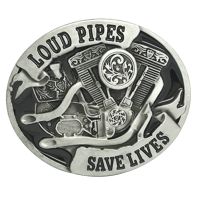 【CW】 Cheapify Dropshipping Oval Cowboy Loud Pipes Lives Metal Man Buckle 40mm