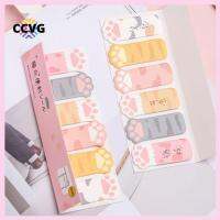 CCVG 3ชิ้นอุ้งเท้าแมวสีชมพูสีชมพูสติ๊กเกอร์ติดผนังรูปตัวโน๊ตการ์ตูนอุ้งเท้าแมวไดอารี่นิ่งแผ่นตกแต่ง Kawaii รายการวางแผนสติกเกอร์ของตกแต่งสำนักงานเหนียว