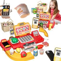 Childrens Cash Register Toys Fun Calculator Scanner Microphone Credit Card Puzzle Weighing Machine Transmitter Childrens Toys